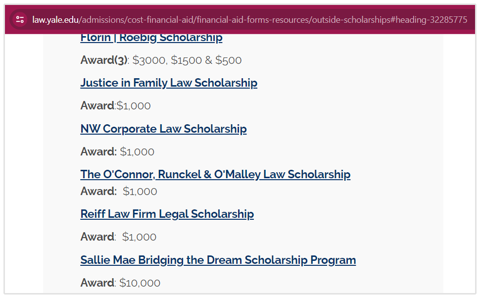 Reiff Law Firm Scholarship